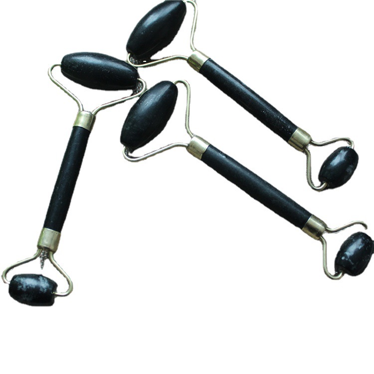 Xiuyu Jade belleza contenedor Jade rodillo masajeador soporte de aleación masaje facial palo Jade empuje raspado belleza