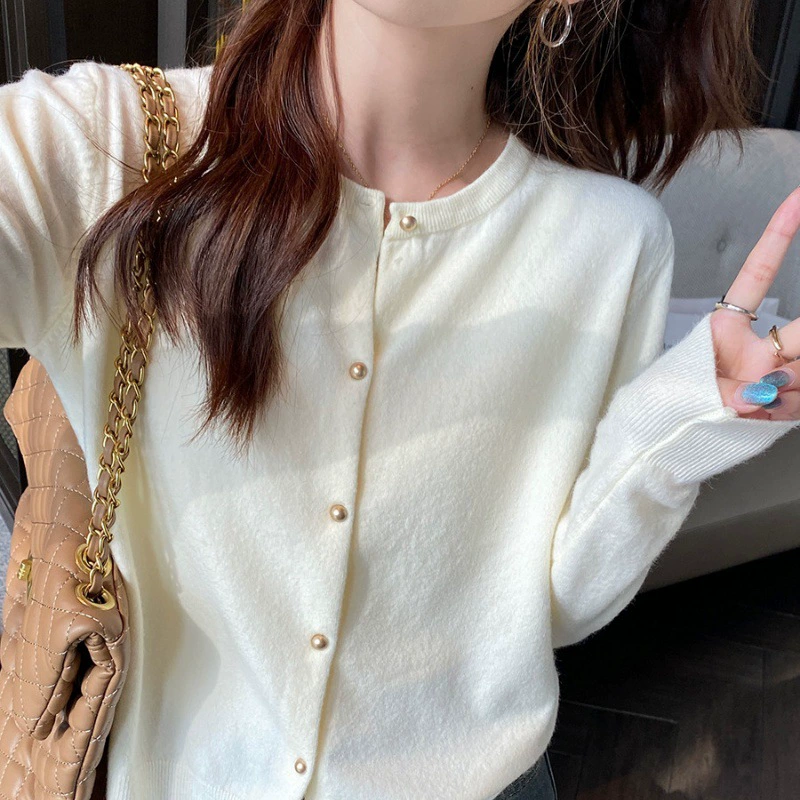 White cardigan, thin spring jacket, slip dress, sweater