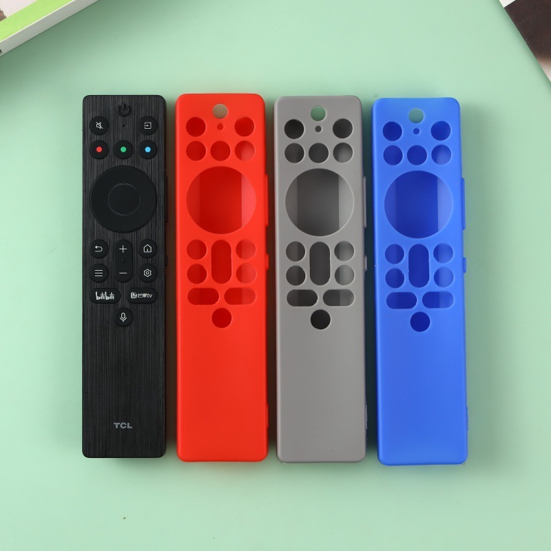 TCL Thunderbird Q10KRC802A 701A テレビリモコンシリコン保護カバー中空落下防止滑り止めカバーに適しています。|undefined