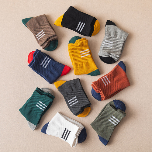 Men's Mid-Calf Socks Spring and Summer Thin Deodorant Absorbent Men's Long Socks Breathable Cotton Socks Wholesale and Dropshipping