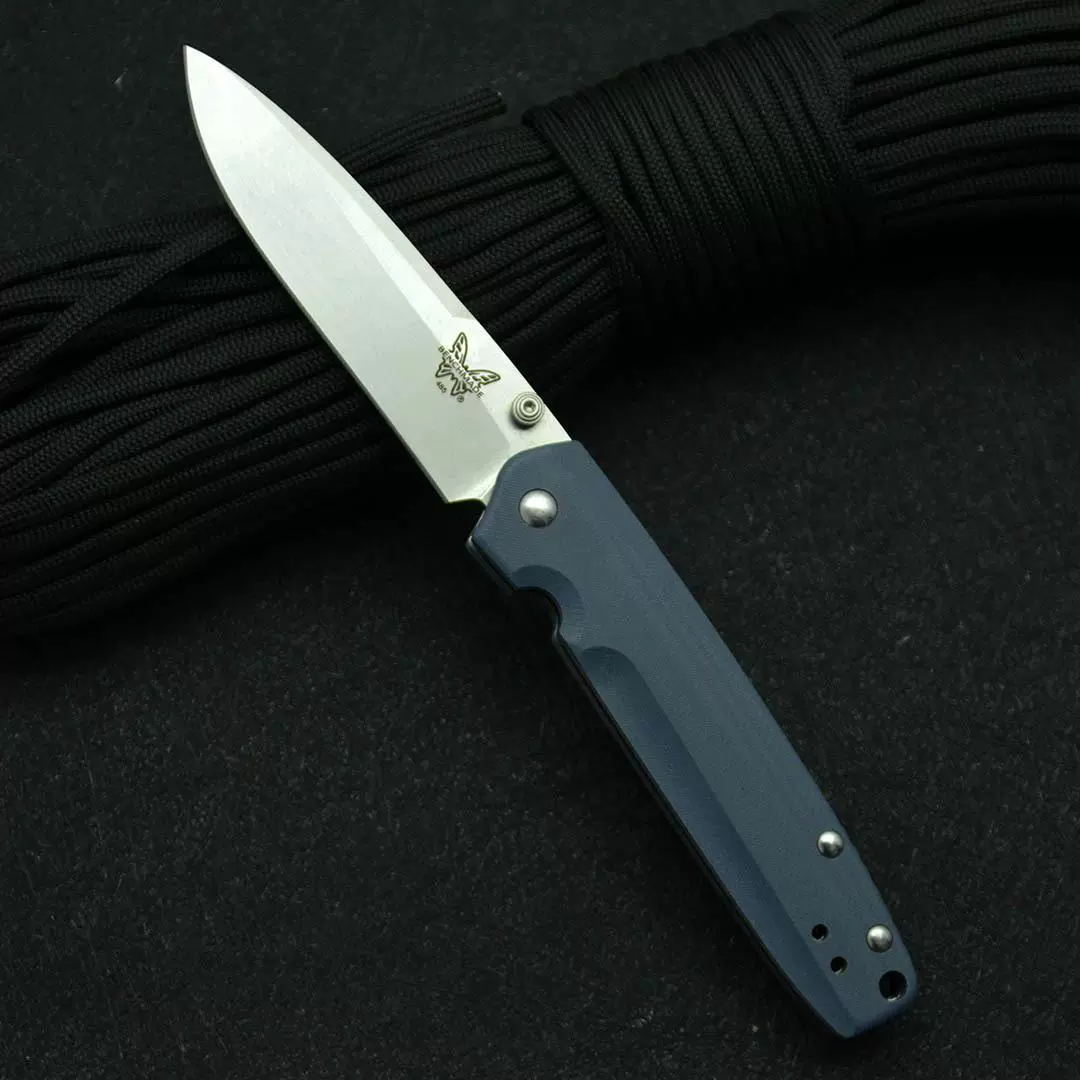 Складной нож (бабочка) BM485, лезло D2 8,0 см, рукоять G10, камнепласт