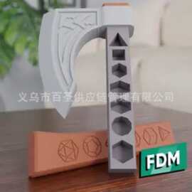 跨境 奇幻战斧骰子收纳架 桌面 RPG 游戏骰子整理架157