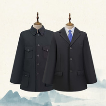 厂家直销高档年轻大衣款冲喜送终装老衣寿服全套七件套男款寿衣