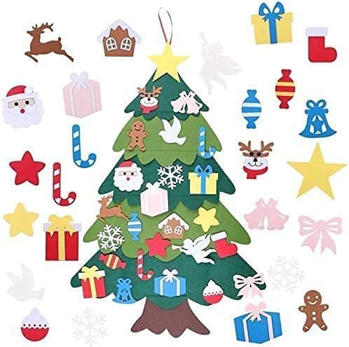Transfronterizo Amazon fieltro Árbol de Navidad Costura para niños Adornos para árboles de Navidad hechos a mano decoraciones para árboles de Navidad
