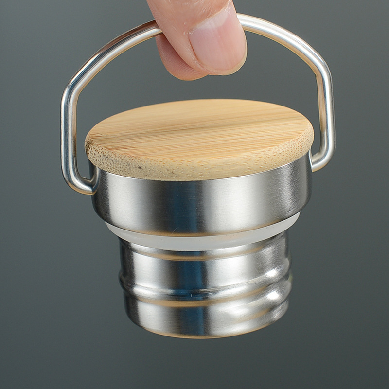 Große Öffnung Sportflasche Mode mit Tragering Doppelschicht Wasserflasche 304 Edelstahl Thermosbecher_voghion.com