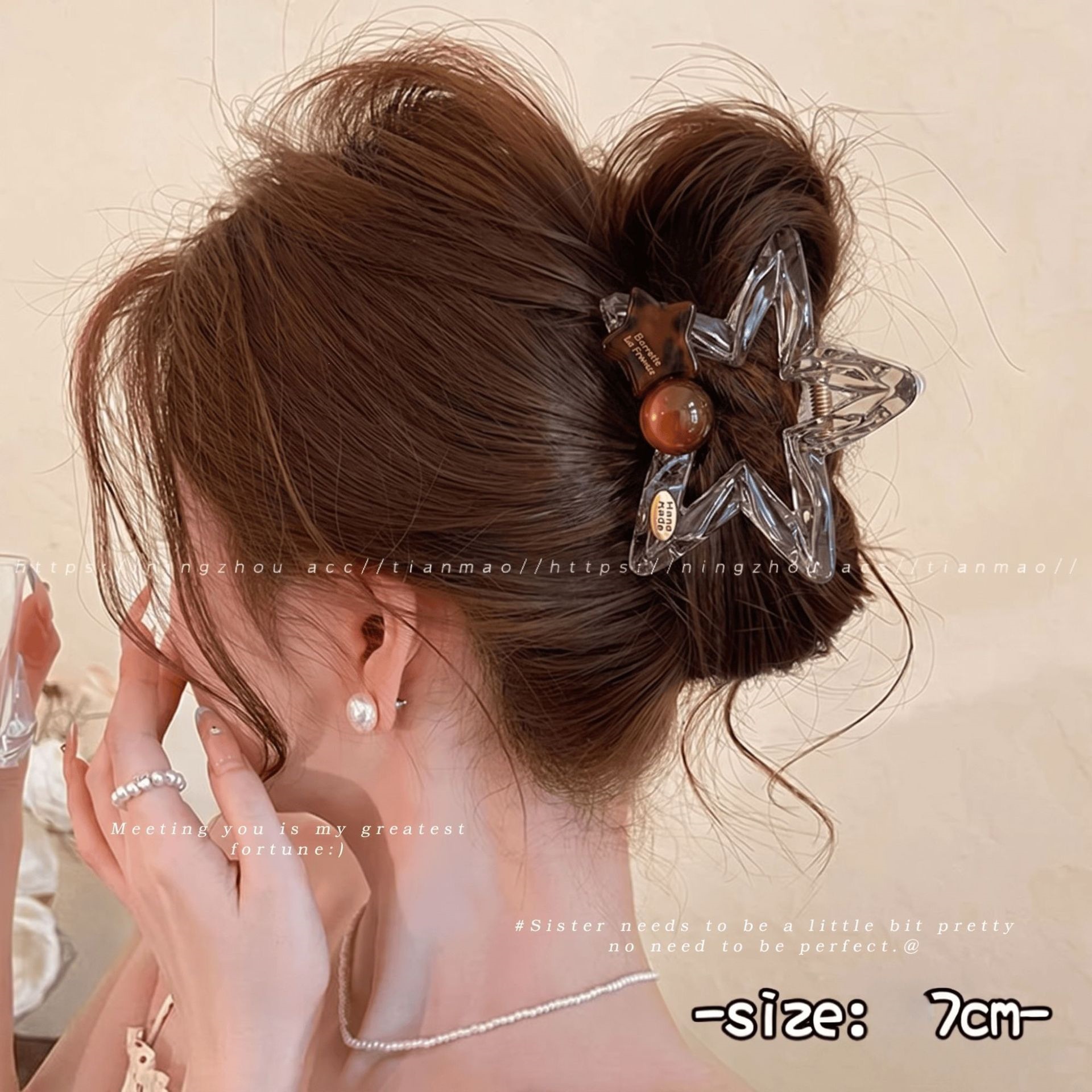 2026 nuevo clip de cabello ondulado clip de cabello de tiburón grande clip de cabello de mujer detrás de la cabeza de alta sensación clip de cabello accesorios para el cabello