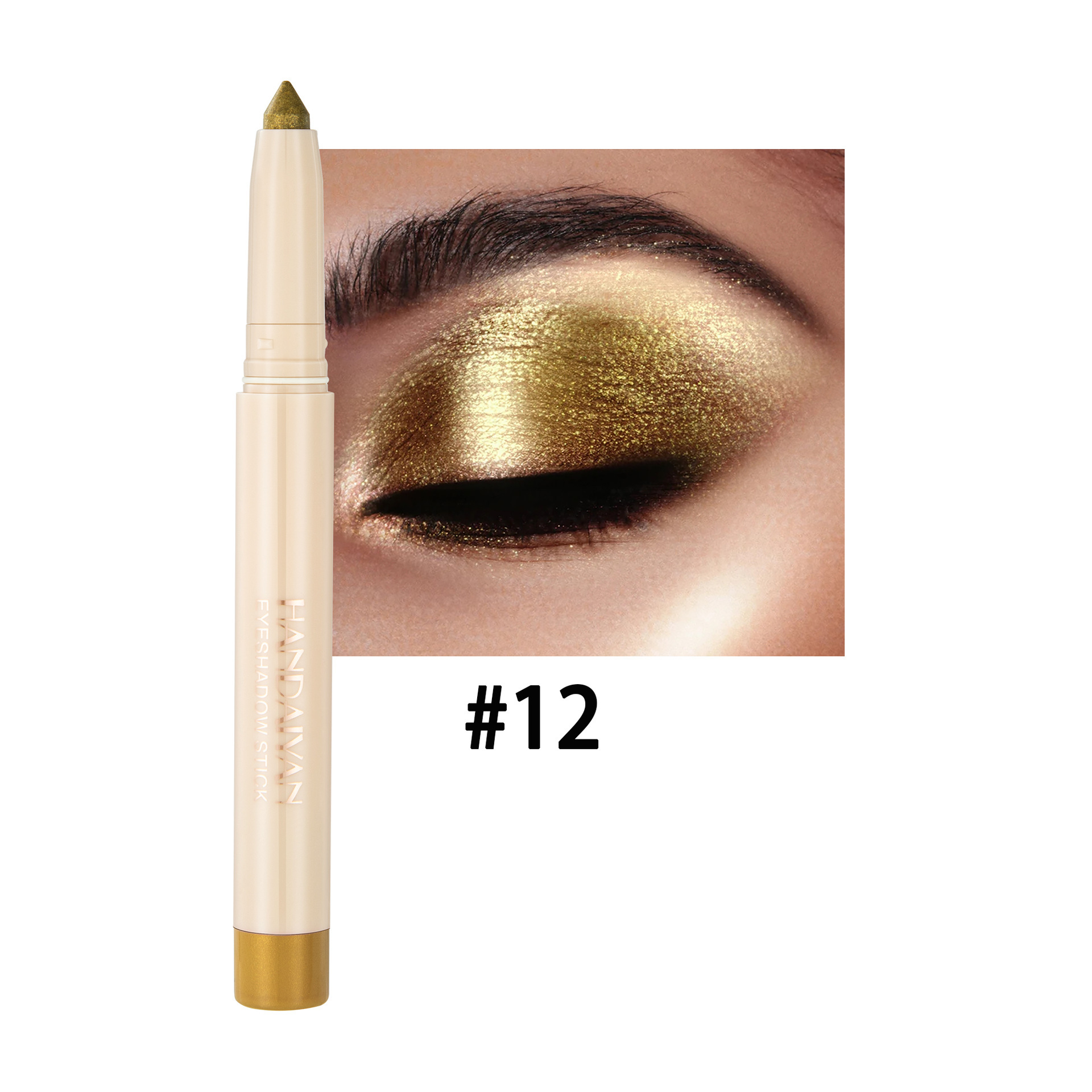 Handaiyan venta transfronteriza caliente, Han Qiang, club nocturno de maquillaje, lápiz de sombra de ojos de seda de seda de doble propósito, barra de lápiz de delineador de ojos cortable image 17