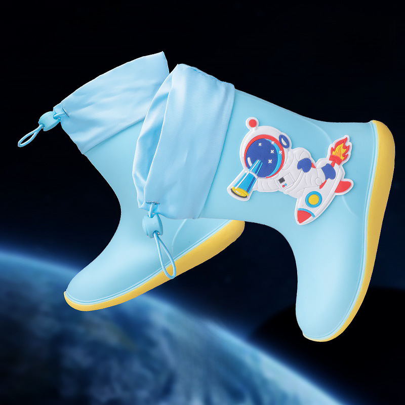 Star Fan Cartoon Duckbill Children's Waterproof Rain Boots for Babies, Toddlers, and Students (Small to Medium Kids)
