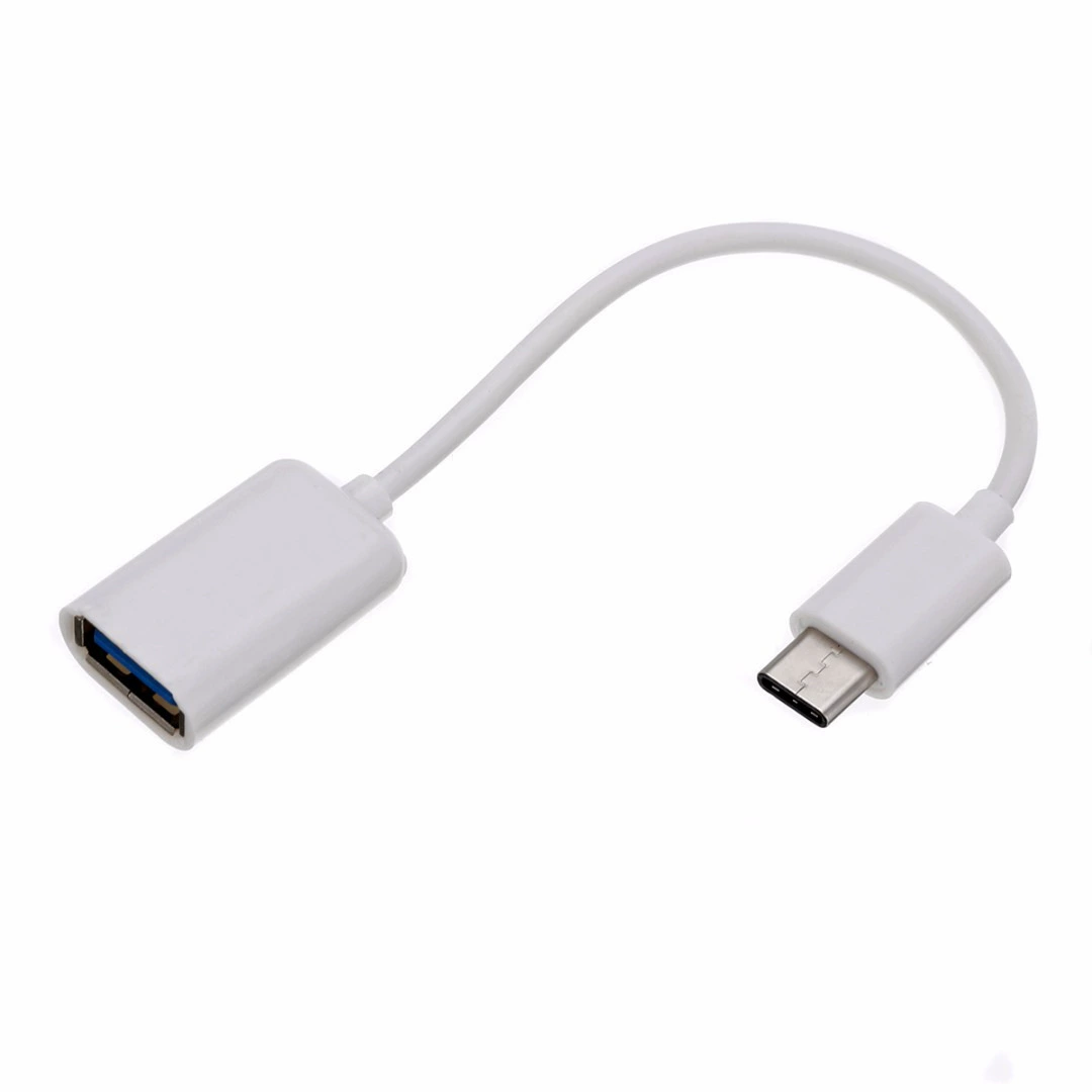USB-C OTG Adapter USB3.0 Converter, High-Speed Data Cable Adapter, Compact Black/White