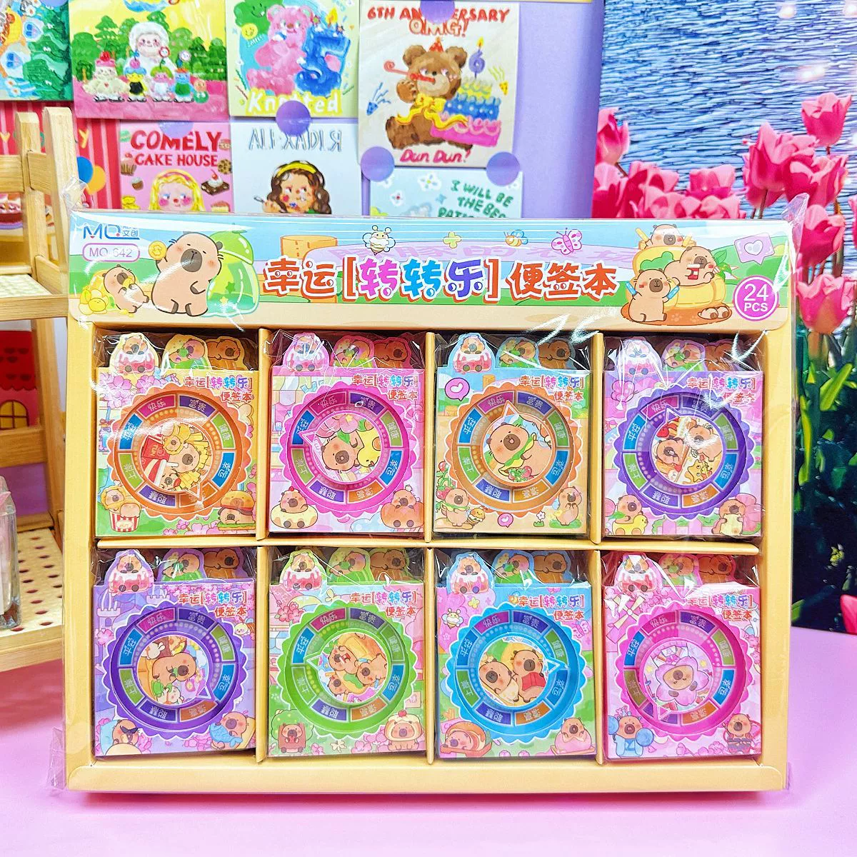 Блокнот Capri Lucky Spin, складной креативный забавный справочник, книга для сообщений, милая цветная страница, студенческие призы