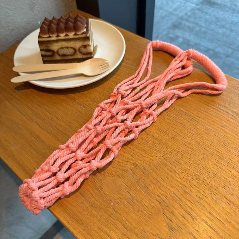手編み網兜カップカバー携帯カップミルクティーコーヒーカップ袋通用環境保護吊り下げ式手提げ袋現在|undefined
