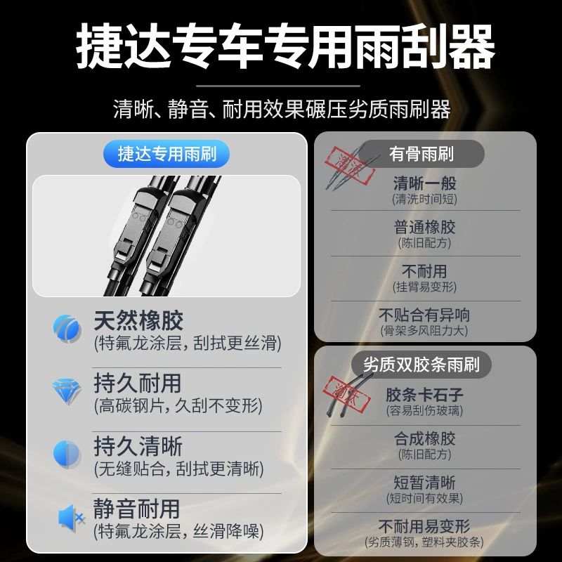 Suitable for Volkswagen Jetta wiper vs5 suitable for vs7 HD va3 new and old models boneless silent wiper blade strip
