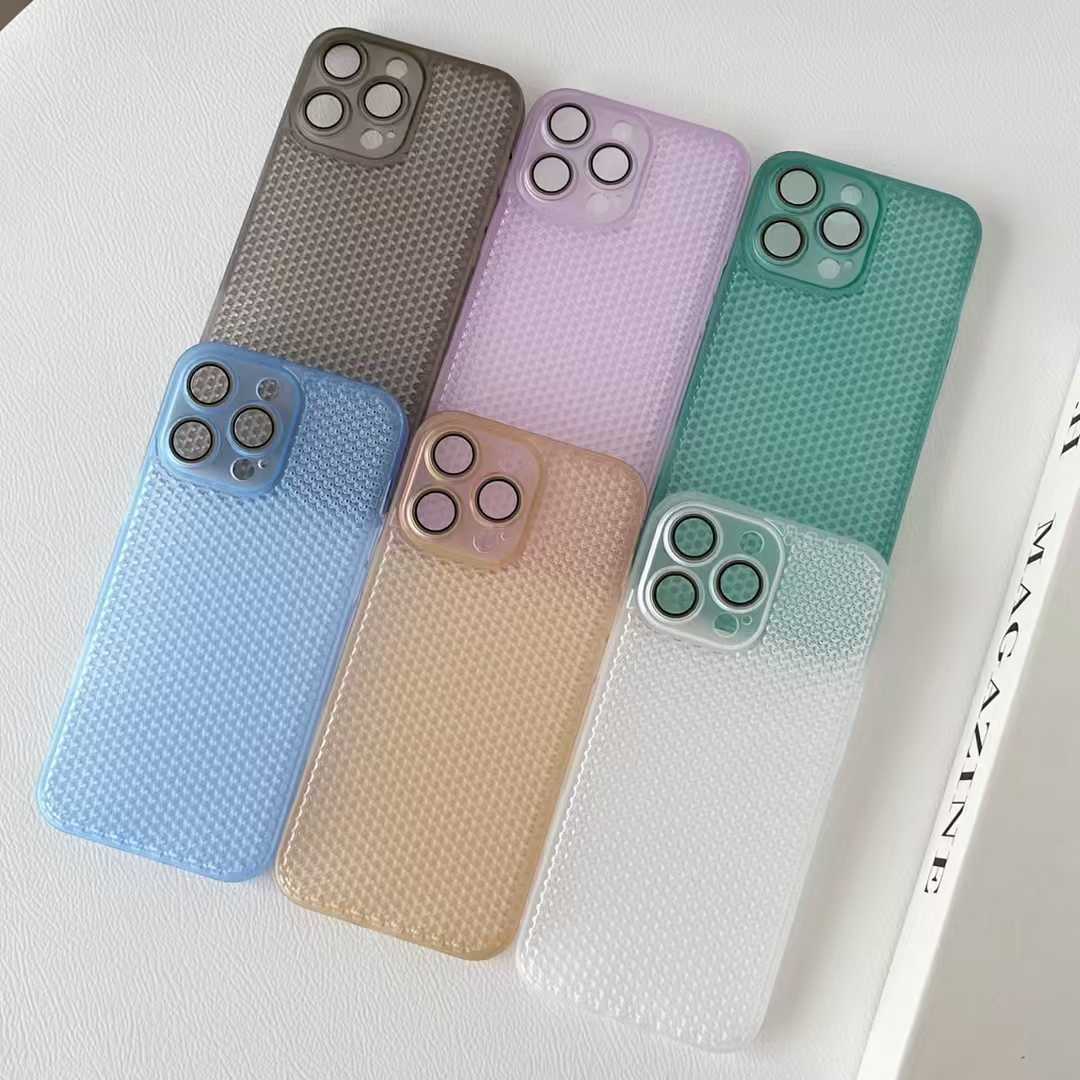 PC磨砂网孔手机壳适用于iphone11/12/13/14/15/16 pro max保护套