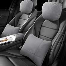 汽车腰靠护腰靠垫靠背车载座椅鹿皮绒腰枕头枕车用靠车载腰垫