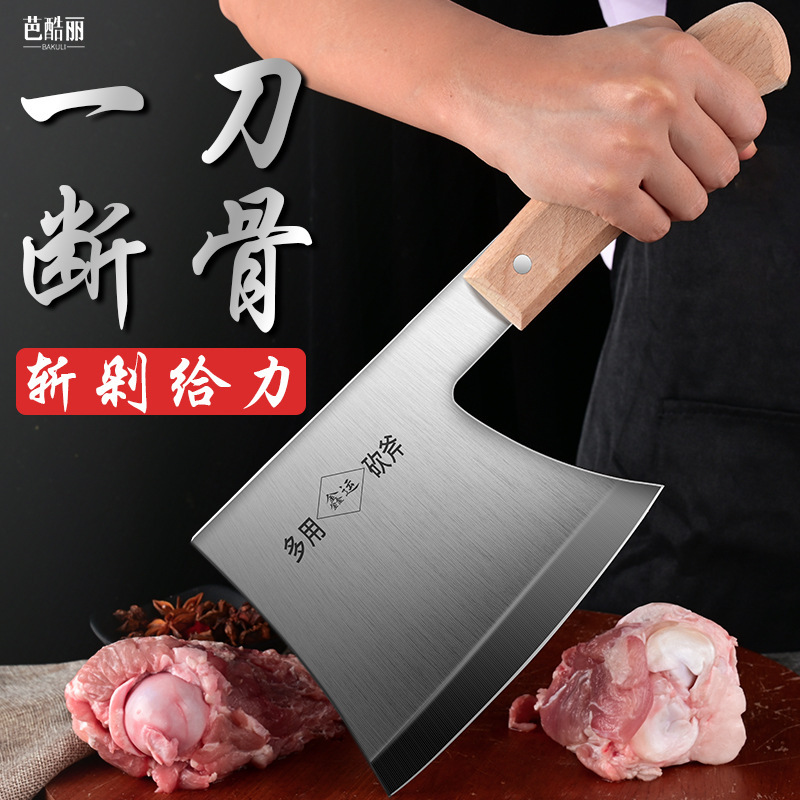 Xinjiang hueso lote cortar cuchillo de cocina cortar cuchillo de hueso doméstico comercial cuchillo de hueso grande cuchillo de hueso grosor cuchillo de hueso blanco cuchillo de hueso