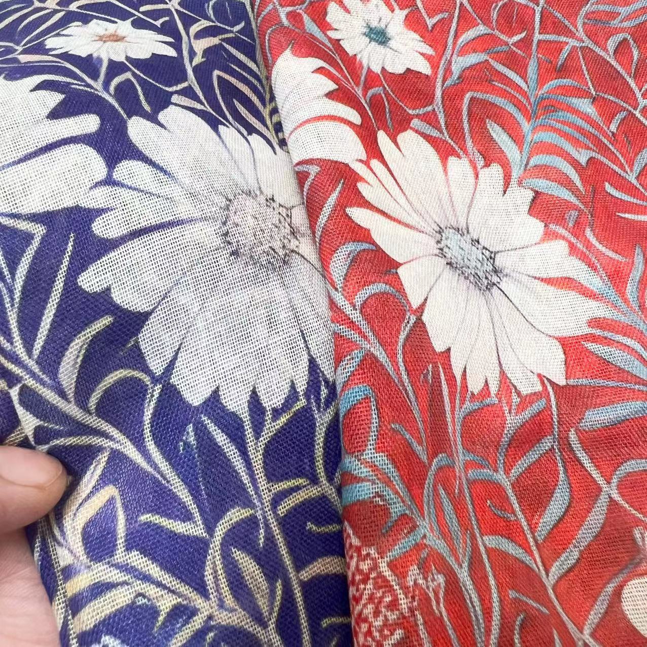 60g Weight Kerchief Classification Daily Occasion cotton and linen Material Flower Pattern Summer Season Women's Gender IG Style Style Women's IG Style Flower Cotton And Linen Kerchief 22