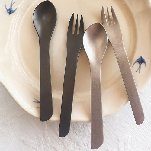 Japanese Snowflake Silver 304 Steel Party Fork and Spoon Commercial Pastry Mooncake Spoon and Fork Instagram Mirror Gold Ice Cream Spoon