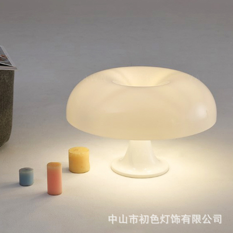 Lámpara de Mesa Decorativa de Estilo Coreano, Popular en el Extranjero, con Forma de Hongo, Iluminación Nórdica, Lámpara de Noche, Ambiente de Alta Gama, Resistente a Caídas