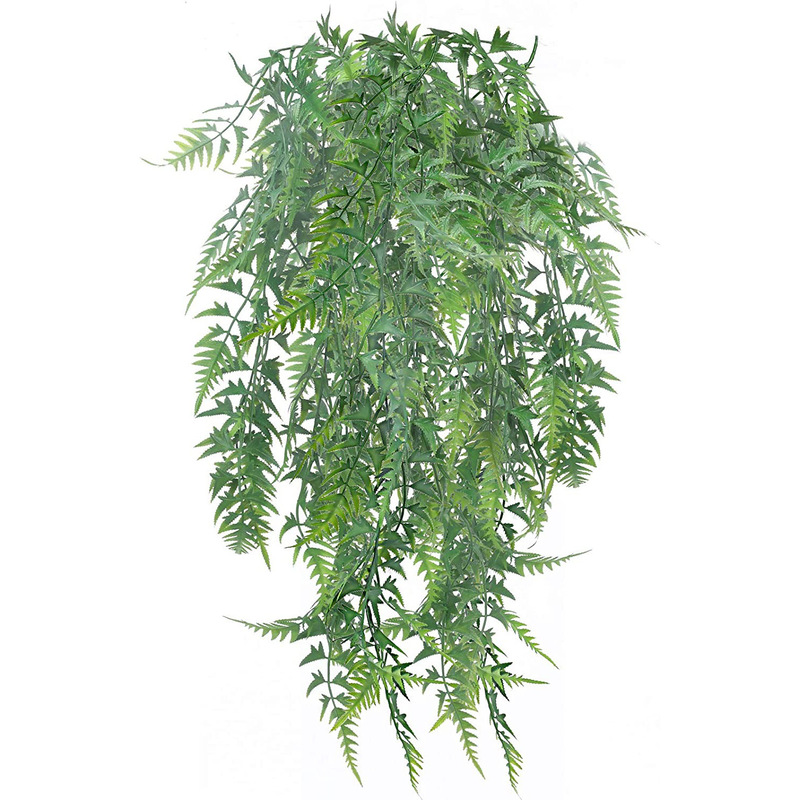 Fake Flowers and Green Plants Hanging Wall New Hanging Basket Simulation Maple Leaf Persian Grass Wall Hanging Plant Living Room Bedroom Wall Decorations