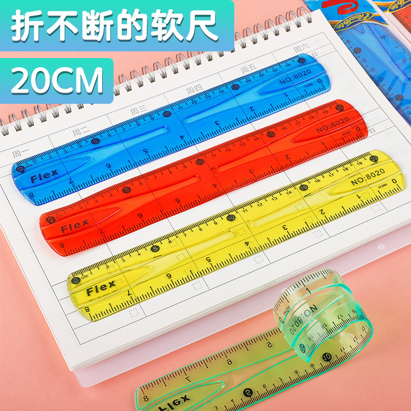カラフルな学生かわいい曲げ可能なソフト定規多機能描画学用品オフィス曲げ可能な定規卸売可能|undefined
