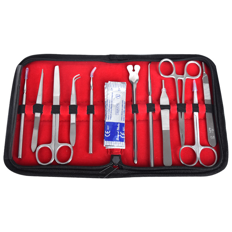 Kit de Herramientas de Disecación y Sutura Set de 22 YES-01 de Acero Inoxidable