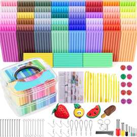 聚合物粘土 51 种颜色儿童造型粘土,带雕刻工具的烤箱烘焙粘土