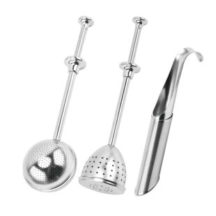 Spot round ball telescopic half full leak filter tea 304 stainless steel pipe shaped tea filter bubble tea ball