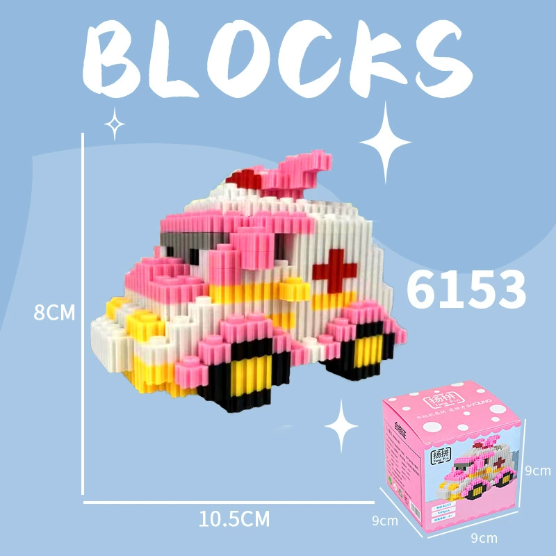 Cartoon Building Block Toy Set, Mini Constructor Doll, 9×9×9 cm, Assorted Character Designs