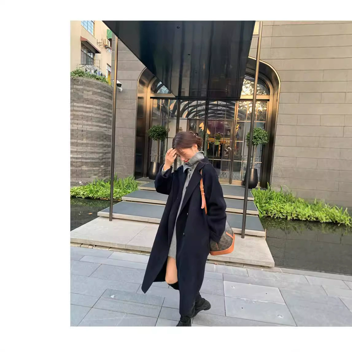 Пальто из полушерсти демисезонное для подростков, oversize спортивная куртка S/M