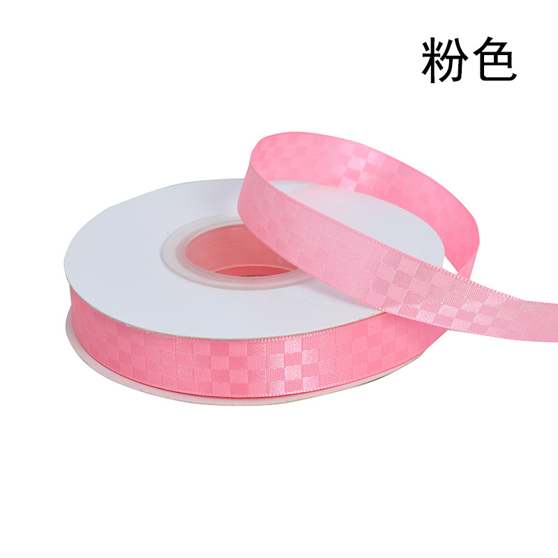 Cinta a cuadros con cinta a cuadros, caja de regalo de flores, embalaje, cinta de tela, lazo, cinta de bricolaje hecha a mano, personalización transfronteriza