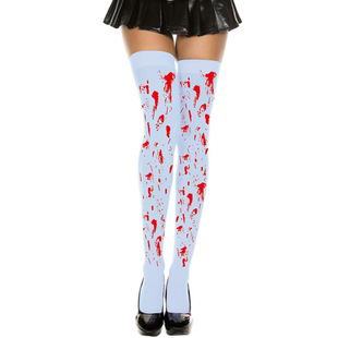 Halloween Blood-Stained Socks Wholesale Mid-Length Xiyin Cross-Border Long-Stem Blood-Stained Amazon Dance Party Holiday Socks