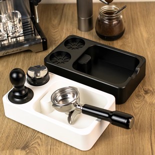 Coffee Multifunctional Knock Box Espresso Machine Portafilter Holder Tamper Base Abs Storage Container Abs Material