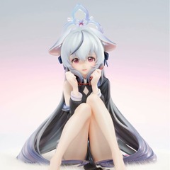 明爾屋碧藍のファイルの青いファイルの春原の心奈の座る姿の美少女のフィギュアの車の置物