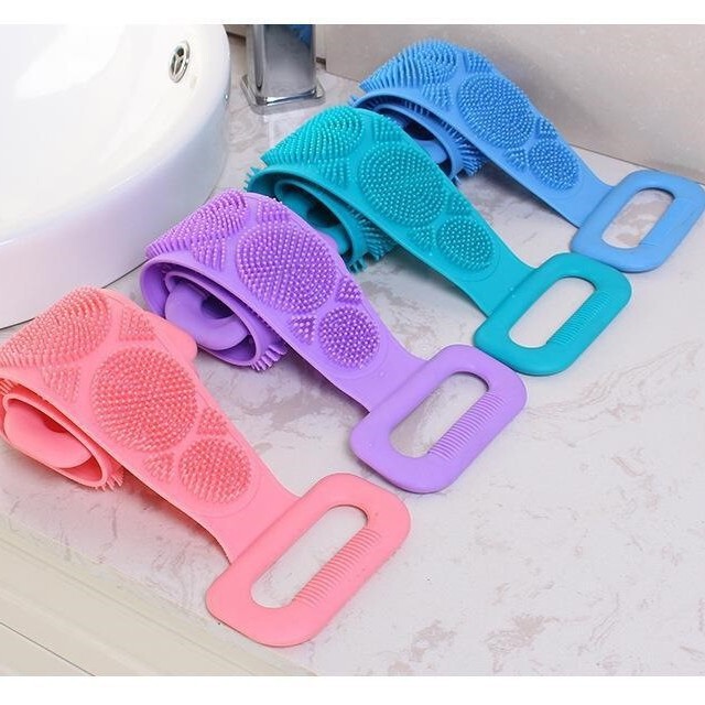 Home-Use Silicone Bath Scrubber, Bath Towel, Home-Use Slipper for Scrubbing Back and Removing Dirt, Home-Use Slipper