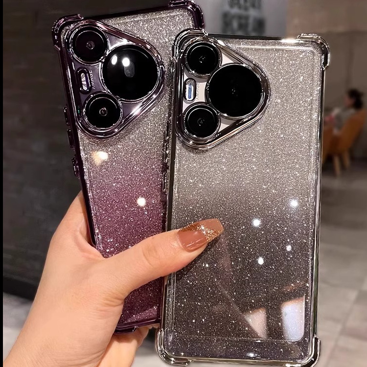 Suitable for Huawei Pura90ProMax phone case, glitter soft case, electroplated anti-drop lens film, high-transparency clear soft case Suitable for Huawei Pura90ProMax phone case, glitter soft case, electroplated anti-drop lens film, high-transparency clear soft case