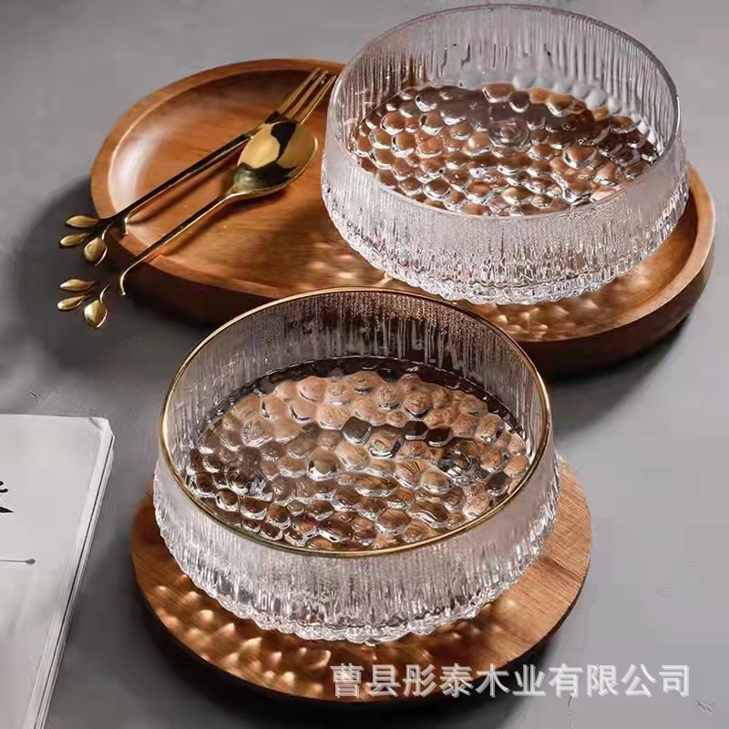 Solid Wood Coaster Bamboo Irregular Square Coaster Tea Ceremony Accessories Round Cup Holder Set Tea Cup Heat Insulation Mat