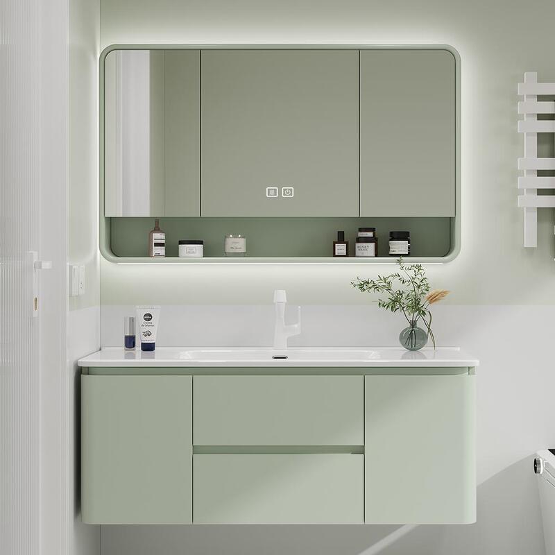 2023 new bathroom cabinet large size double basin wash basin cabinet combination bathroom washstand