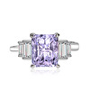 Brand fuchsia wedding ring, advanced zirconium, diamond encrusted, light luxury style, high-quality style