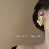 Sophisticated advanced metal zirconium from pearl, earrings, high-quality style, french style, flowered, Chinese style