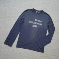 Navy Blue Distressed Long Sleeve T-Shirt