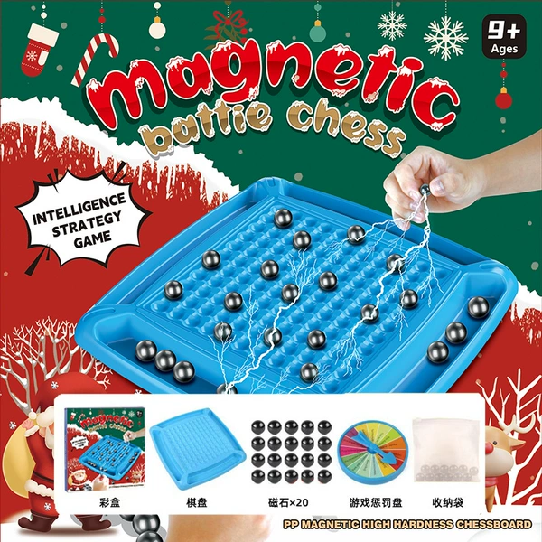 [Hard drive in Christmas gift box in English] Thunder Magnetic Chess (22cm injection molding plate + 20 chess pieces + punishment plate)