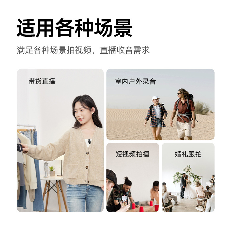 Deyin M2S ワイヤレスラベリアマイク屋外ライブ放送高品質長距離伝送ノイズリダクション軽量マイク|undefined
