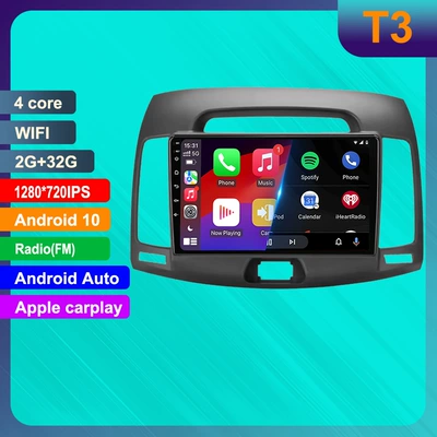 Suitable for Hyundai Elantra 2007-2011 Android Central Control Gps Car Navigation Smart Bluetooth Carplay (DVD Navigation) - 232g-wifi