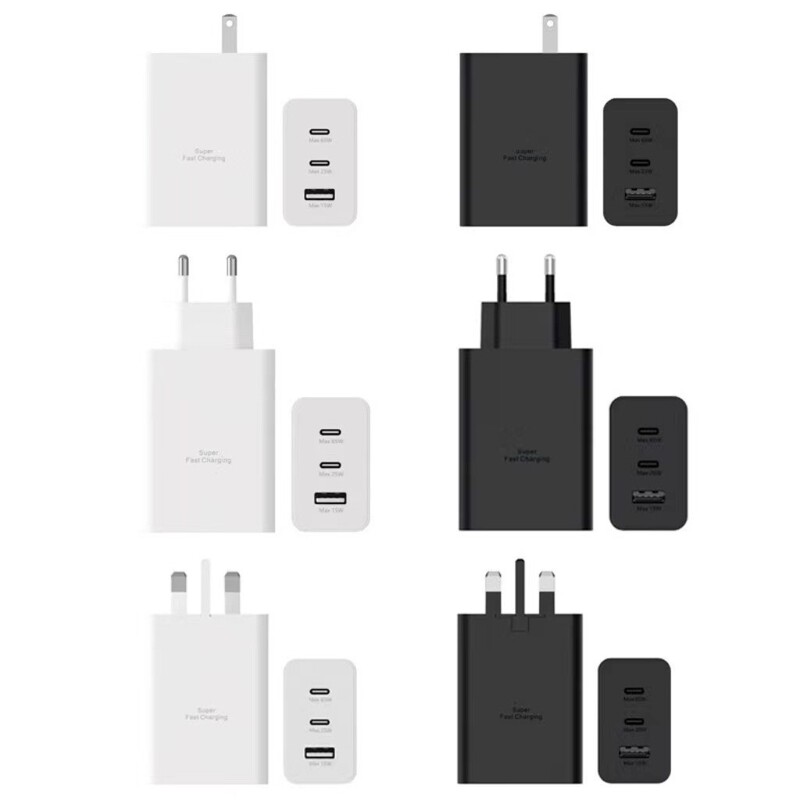 Cross-border PD65W charger for Samsung S23 mobile phone charging head super fast charging ACC gallium nitride multi-oral