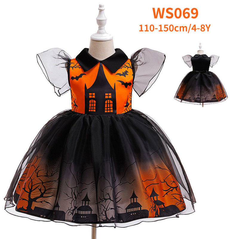 Halloween dress万聖魔女役はcos巫婆カボチャを演じてワンピースの王女のスカートを演出します。|undefined