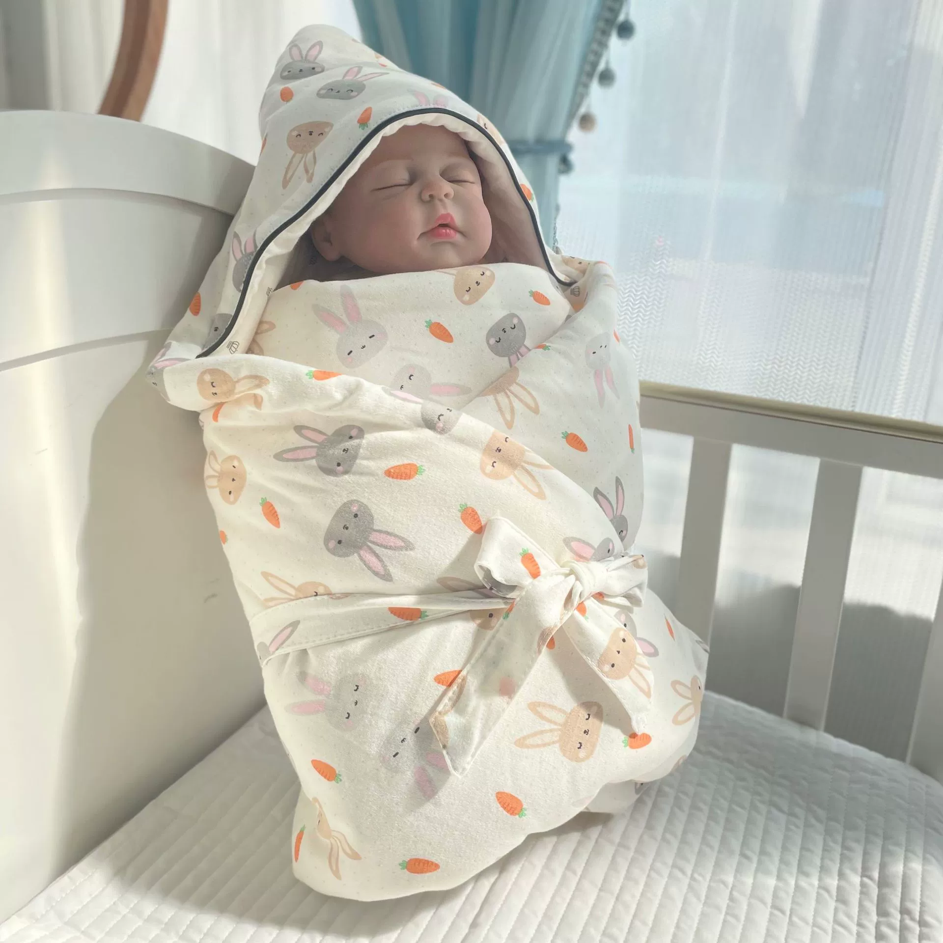 Детское хлопковое вязаное съемное одеяло для новорожденного