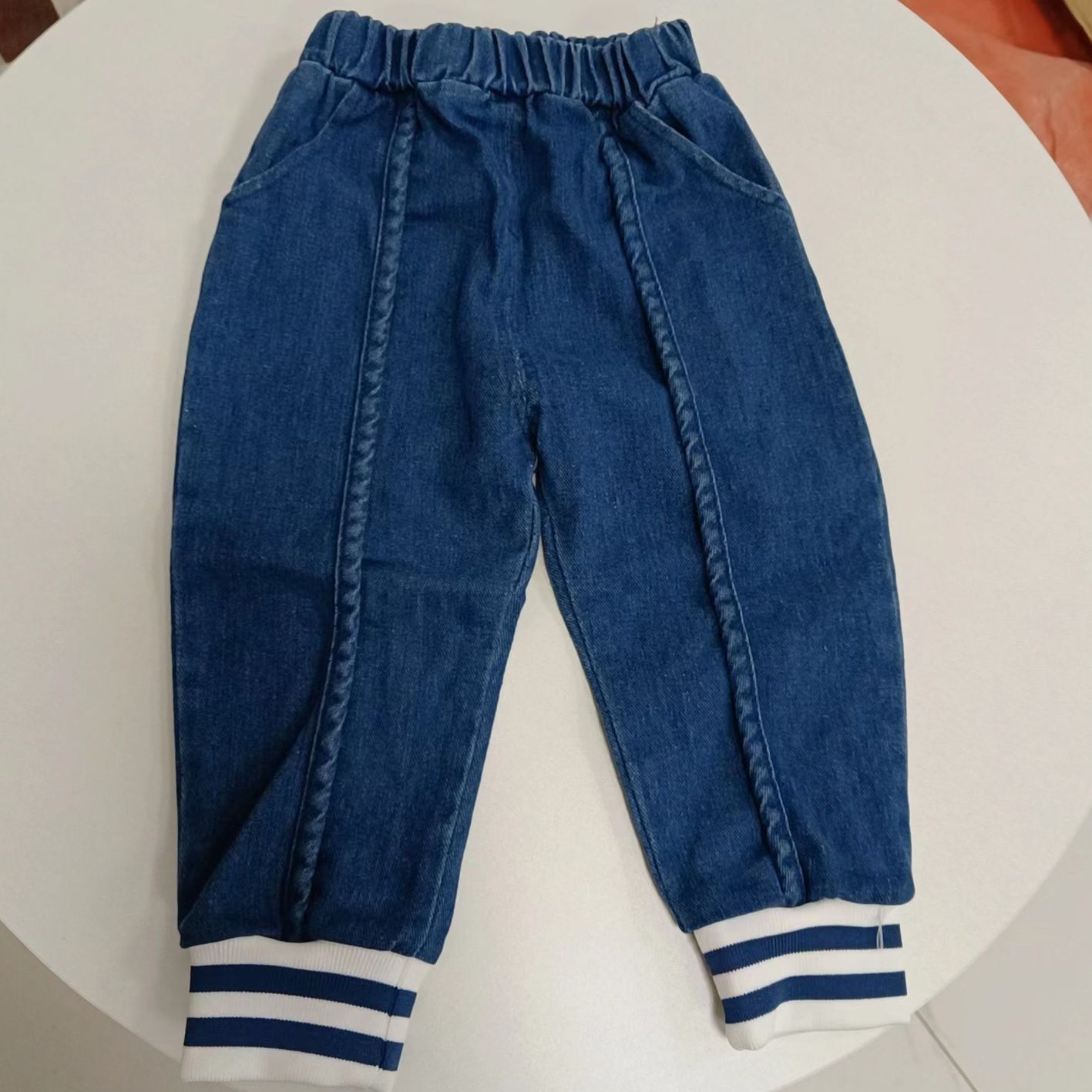 包条牛仔裤儿童牛仔裤春秋男宝宝韩版裤子女童时尚休闲裤