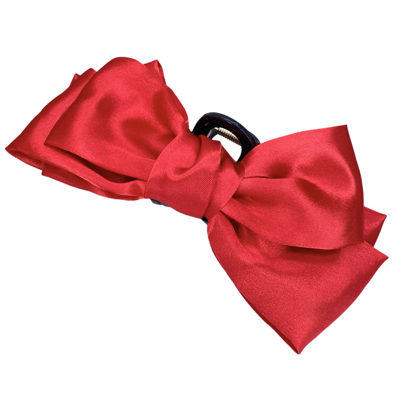 Clip de arco de doble cara negro en el escape de la princesa tocado de gran tamaño estilo coreano elegante clip de tiburón horquilla al por mayor para las mujeres