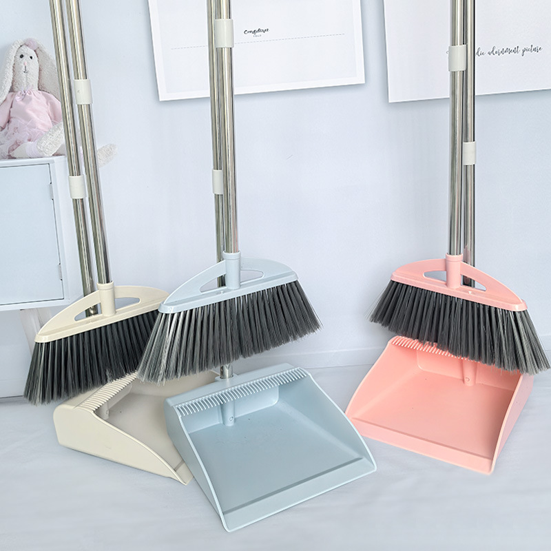 Broom Dustpan Two-piece Set Soft-wool Broom Set Dustpan Combination Extra-large Thickened Household Garbage Shovel Broom suit