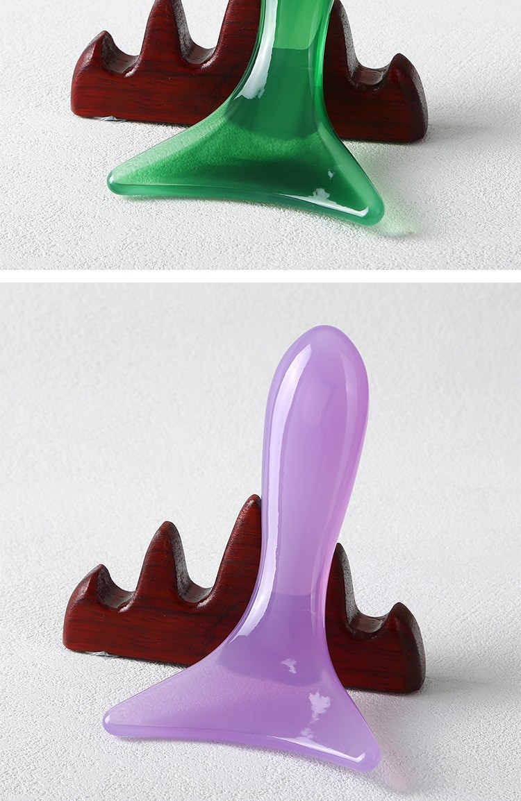 Gua Sha Scraping Tool Curved Resin Massage Board for Neck Back Full Body Manual Use in use